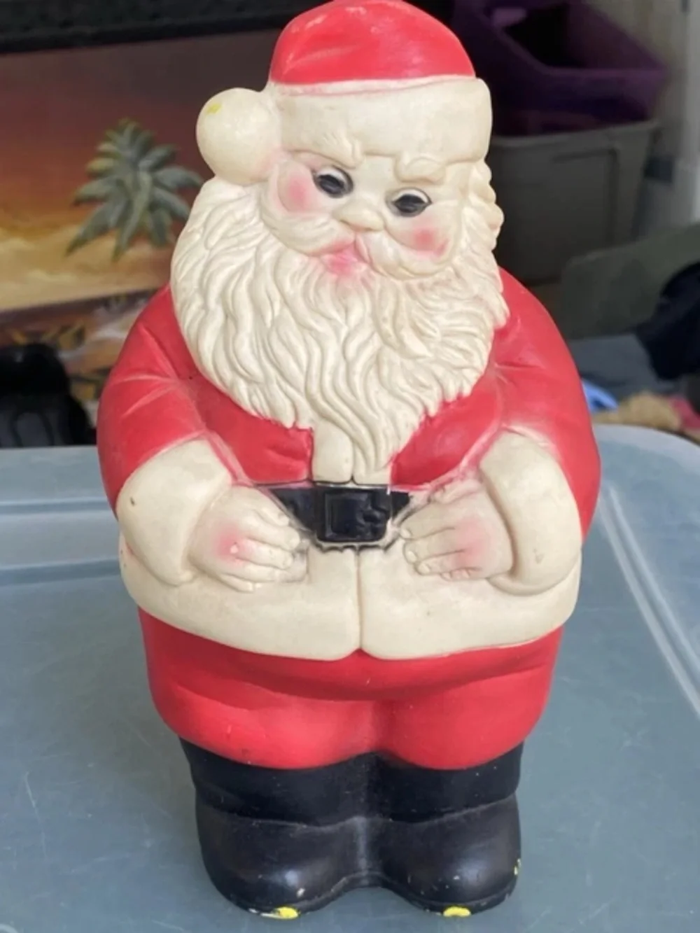 Vintage Arrow Rubber Plastics Edward Mobley Plastic Toy Santa Claus SQUEAKY